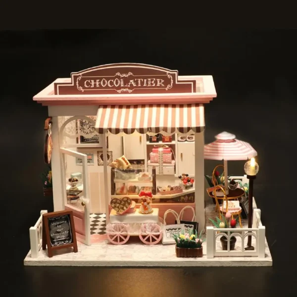 Miniature Dollhouse Kits Wooden Villa Model 3D Building Toy Gift