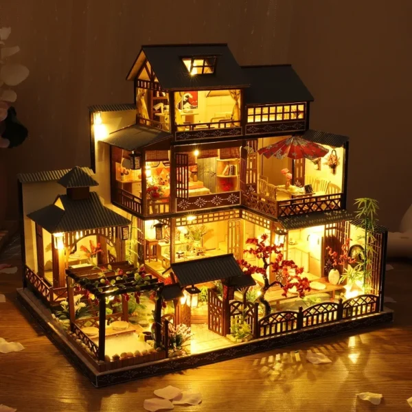 Miniature Dollhouse Kits - DIY Wooden Japanese Style with Furniture - Image 2