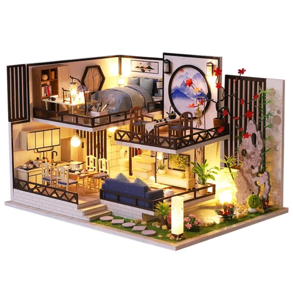 Miniature Dollhouse Kits Wooden Furniture DIY Craft Toys for Girls