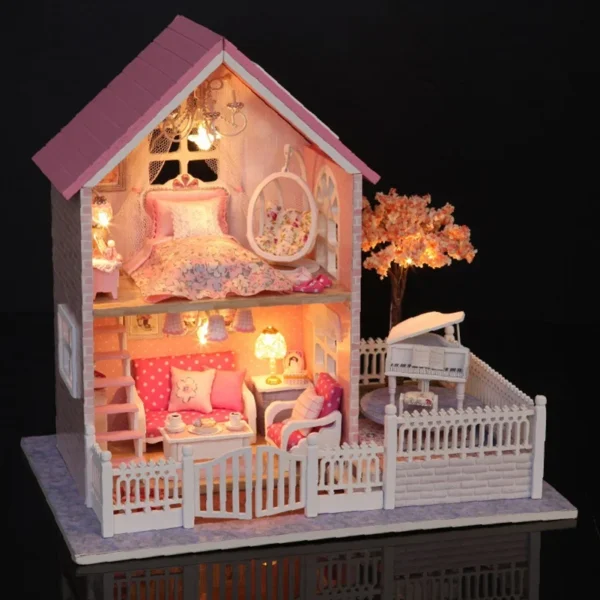 Miniature Dollhouse Kits 3D Wooden Penthouse Furniture Educational Toys - Image 5