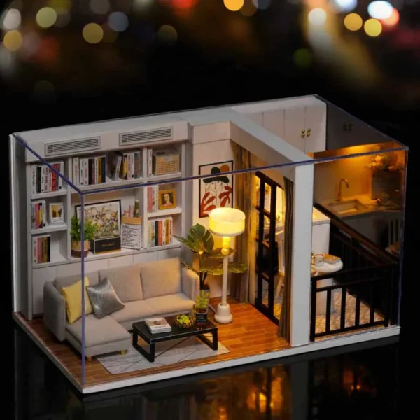 Miniature Dollhouse Kits: CUTEBEE DIY Wooden House with LED - Christmas Gift - Image 2