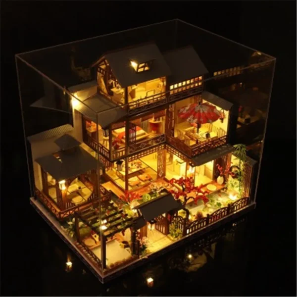 Miniature Dollhouse Kits - DIY Wooden Japanese Style with Furniture - Image 5