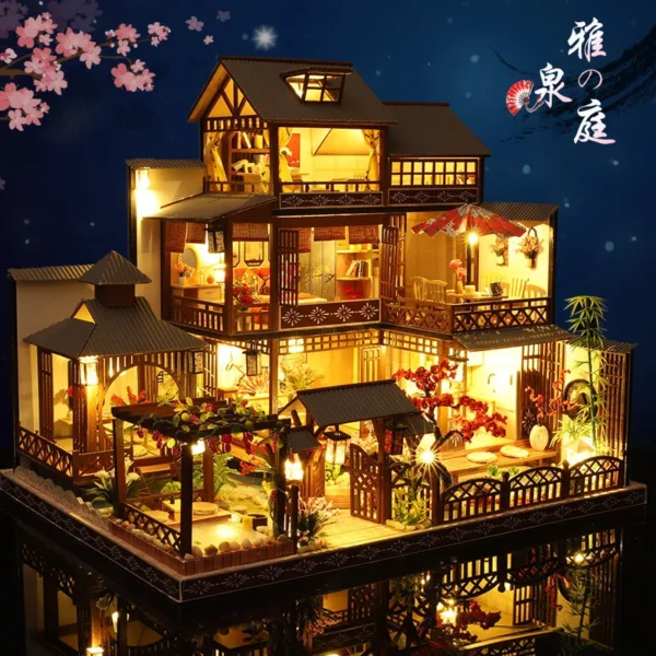 Miniature Dollhouse Kits - DIY Wooden Japanese Style with Furniture