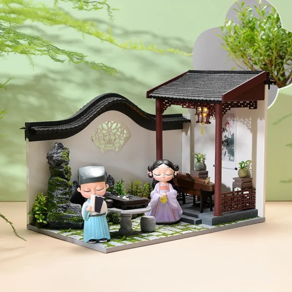 Miniature Dollhouse Kits: DIY Wooden Chinese Courtyard with Furniture for Adults - Image 3