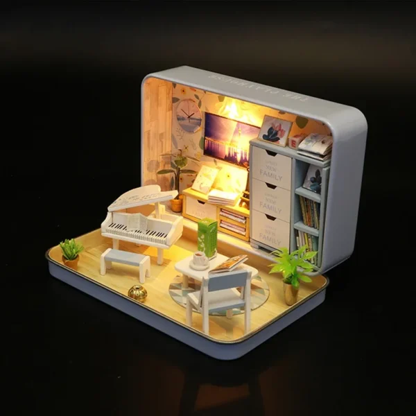 Miniature Dollhouse Kits 3D Wooden Penthouse Furniture Educational Toys - Image 6