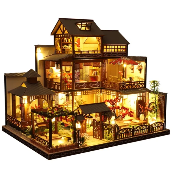 Miniature Dollhouse Kits - DIY Wooden Japanese Style with Furniture - Image 3