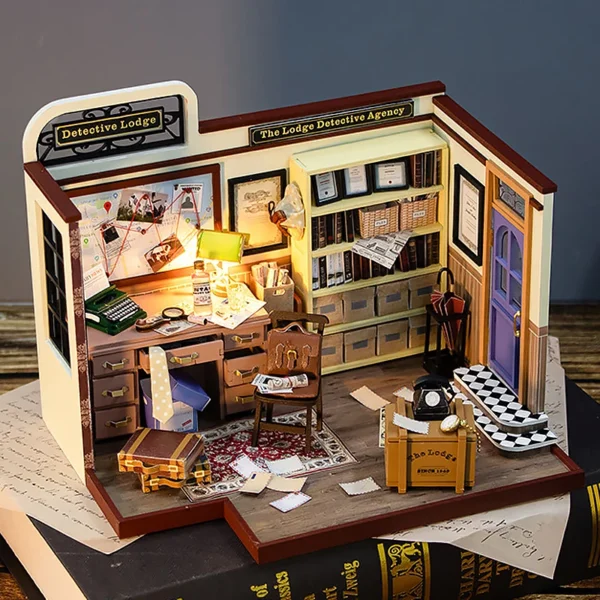 Miniature Dollhouse Kits 3D Puzzle with Furniture & Light - DIY Room Assembly for Adults