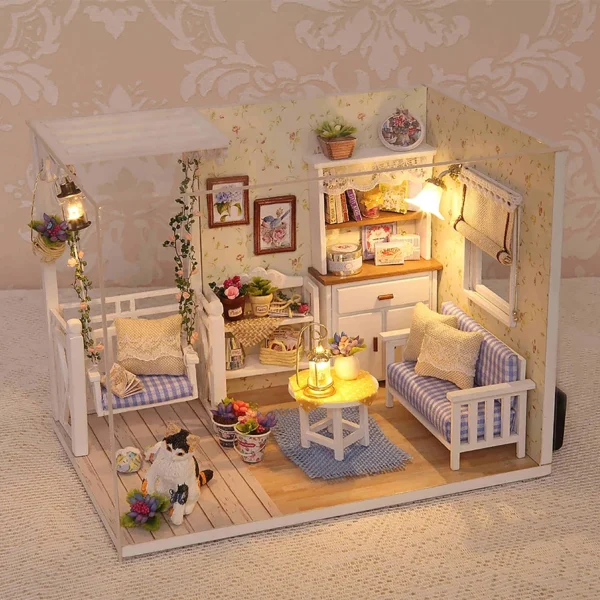 Miniature Dollhouse Kits 3D Wooden Puzzle With Furniture Decor