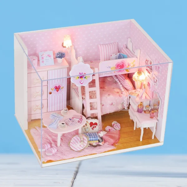 Miniature Dollhouse Kits 3D Wooden DIY House Furniture Kit Toy