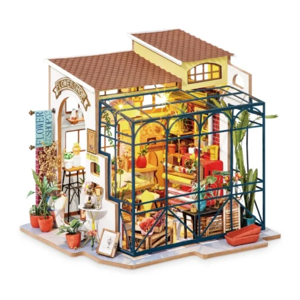 Miniature Dollhouse Kits 1:24 Scale Emily's Flower Shop Set - Image 2