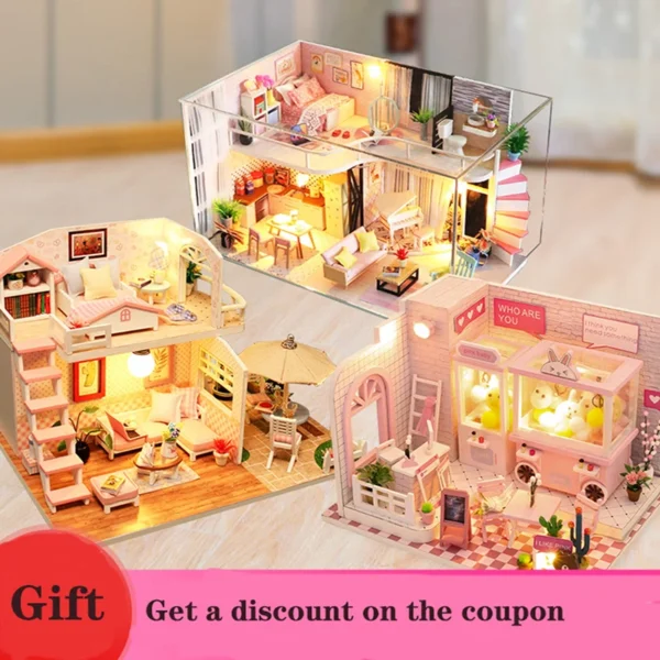 Miniature Dollhouse Kits With Furniture - DIY 3D Wooden Casa - Image 4