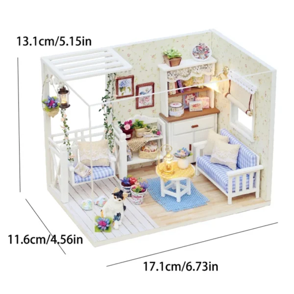 Miniature Dollhouse Kits 3D Wooden Puzzle With Furniture Decor - Image 6