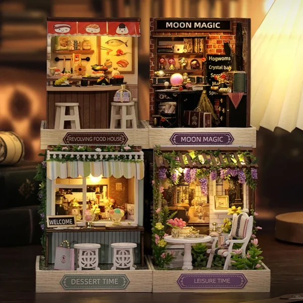 Miniature Dollhouse Kits DIY 3D Puzzle with Dust Cover - Image 5