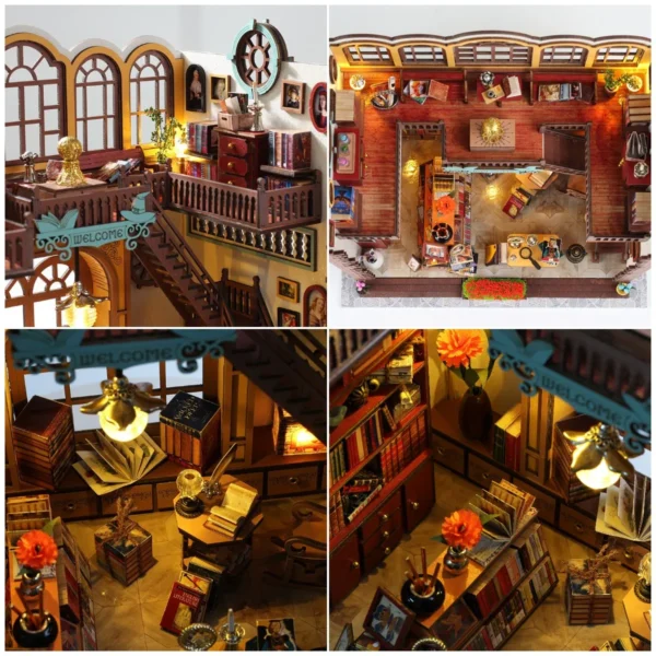 Miniature Dollhouse Kits DIY Wooden House with Furniture & Lights - Image 2