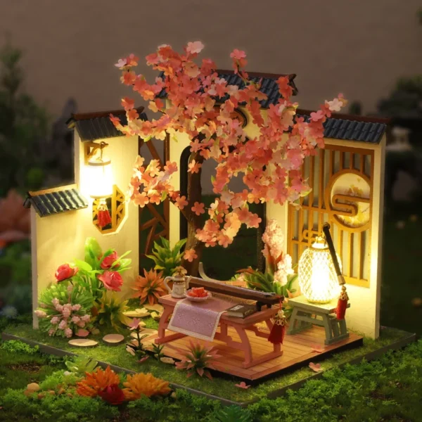 Miniature Dollhouse Kits DIY Wooden House Furniture With LED Lights - Image 6