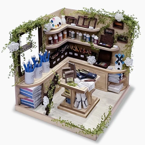 Miniature Dollhouse Kits With Furniture - DIY Pigment Shop Villa