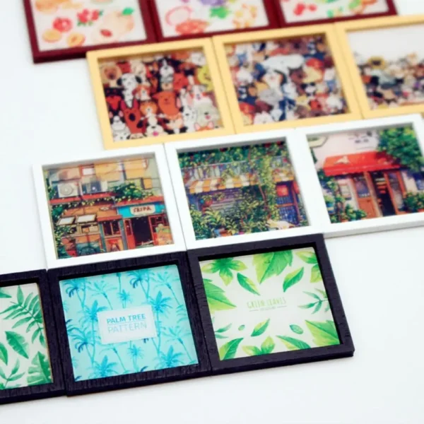 Miniature Dollhouse Kits Modern Style - Wooden Frame Wall Painting