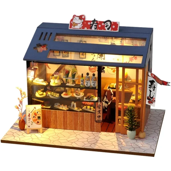 Miniature Dollhouse Kits 3D Wooden Puzzle With Furniture Lights - Image 2