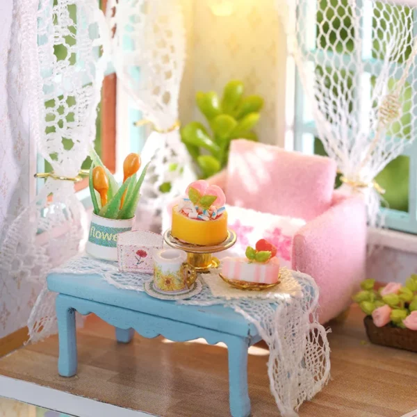 Miniature Dollhouse Kits Dessert Shop DIY 3D Puzzle, Handmade Girl Princess Toy - Image 5