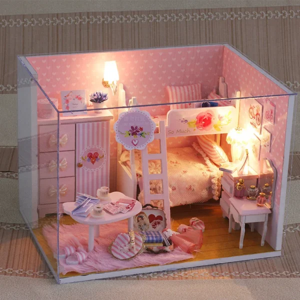 Miniature Dollhouse Kits 3D Wooden DIY House Furniture Kit Toy - Image 2