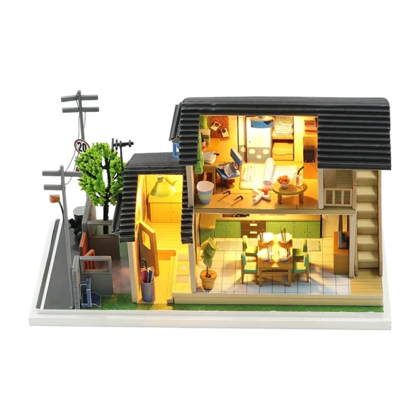 Miniature Dollhouse Kits: DIY Wooden Villa with Furniture & Light