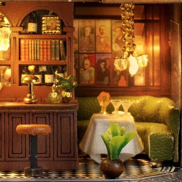 Miniature Dollhouse Kits with Furniture, Light, and Garden - Magic Shop Room Box - Image 3