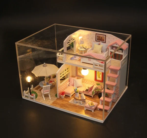 Miniature Dollhouse Kits With Furniture - DIY 3D Wooden Casa - Image 2