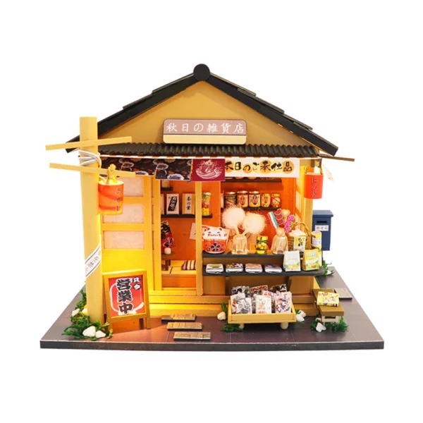 Miniature Dollhouse Kits Sushi Restaurant Wooden DIY Assembly Toys - Image 4