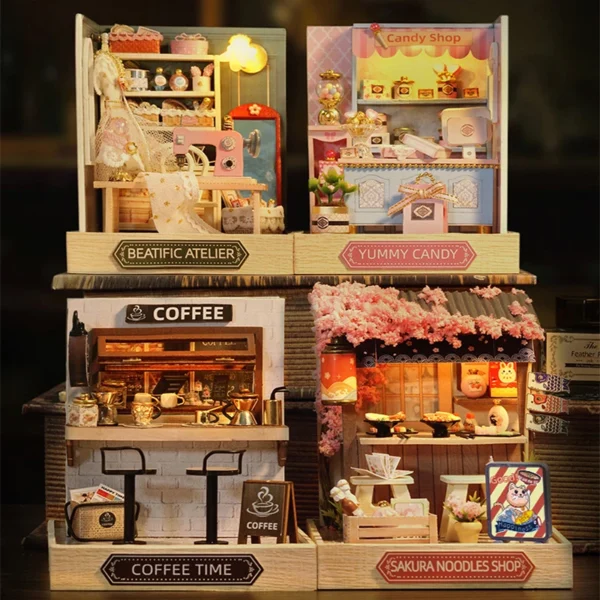 Miniature Dollhouse Kits DIY Wooden Craft With Furniture Decorations - Image 5