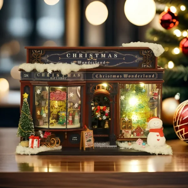 Miniature Dollhouse Kits Christmas 3D Puzzle DIY Wooden Craft Gift - Image 3