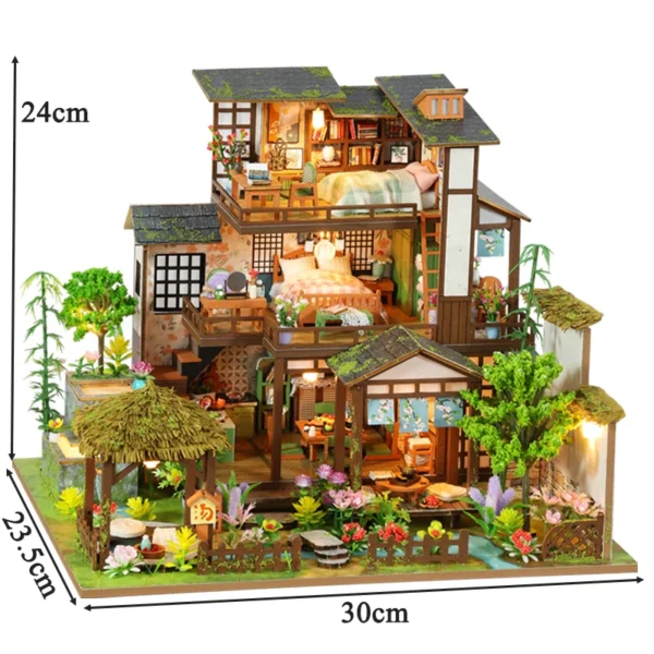 DIY Miniature Dollhouse Kits - Bamboo Courtyard Villa with Furniture, Perfect Girls' Gift - Image 6