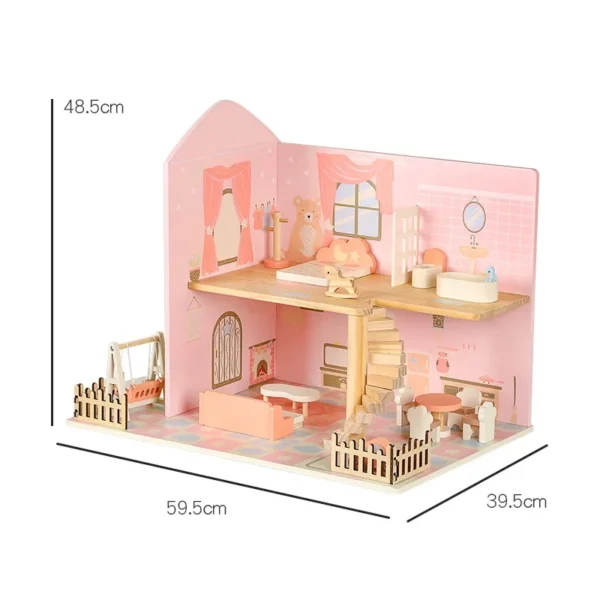 Miniature Dollhouse Kits - Children Puzzle Wooden Toys, DIY Tiny House Furniture Accessories - Image 5