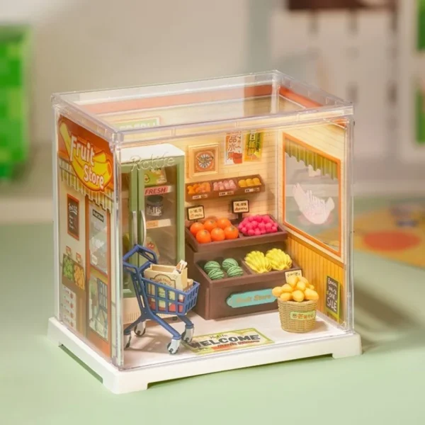 Miniature Dollhouse Kits - DIY Bakery Cottage Building Blocks for Kids' Gifts - Image 6