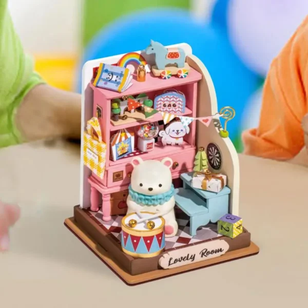 Miniature Dollhouse Kits Wooden Bear House For Girls Birthday Gift - Image 5