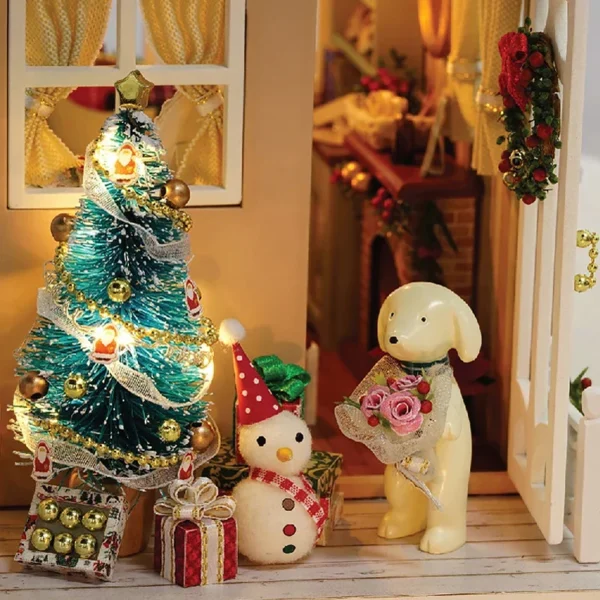 Miniature Dollhouse Kits 3D Wooden Room Craft with LED Lights – Children's Birthday Gift - Image 5