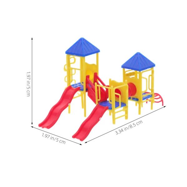 Miniature Dollhouse Kits Playground Model Slide Outdoor House Accessory - Image 2