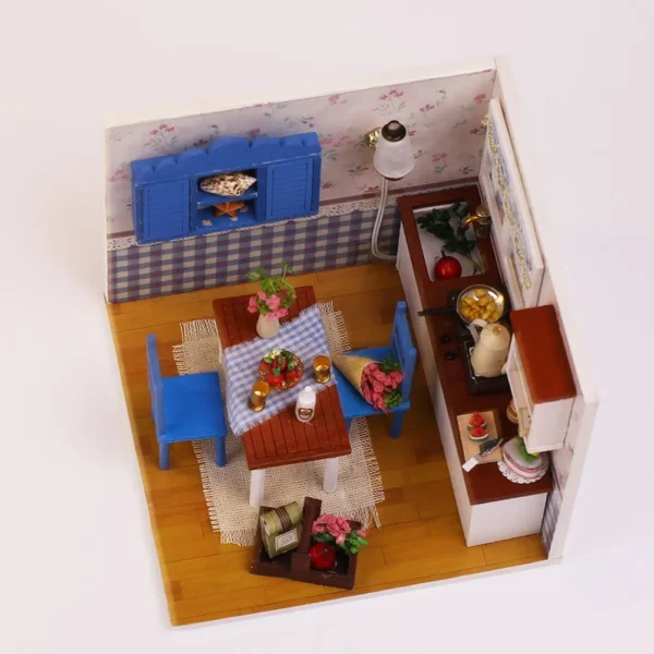 Miniature Dollhouse Kits Wooden Christmas Gift Puzzle Model House - Image 4