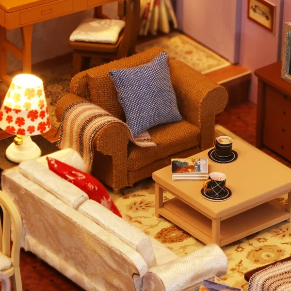 Miniature Dollhouse Kits - Monica's Apartment with Furniture DIY Christmas Gift - Image 3