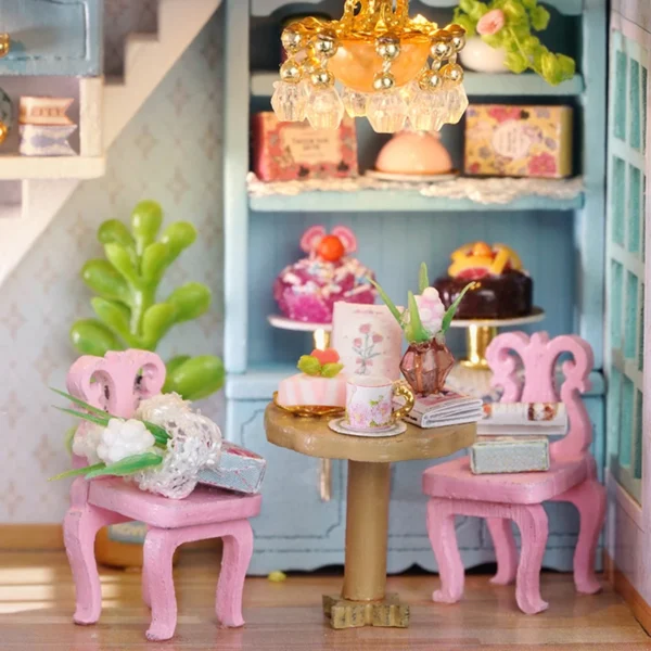 Miniature Dollhouse Kits Dessert Shop DIY 3D Puzzle, Handmade Girl Princess Toy - Image 3