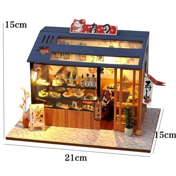 Miniature Dollhouse Kits 3D Wooden Puzzle With Furniture Lights - Image 6