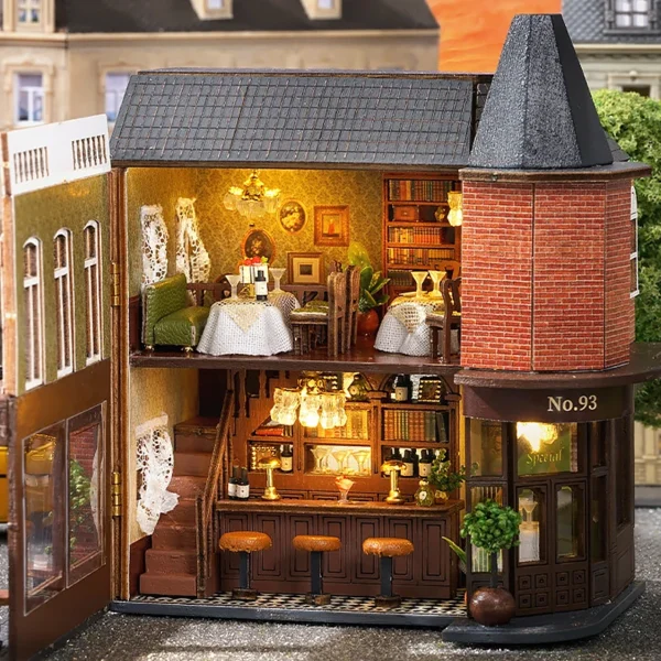 Miniature Dollhouse Kits, DIY Villa Architecture 3D Puzzle Decoration - Image 4