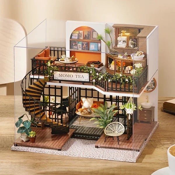 Miniature Dollhouse Kits 3D Puzzle Building Model Room Toys Wooden Craft - Image 5