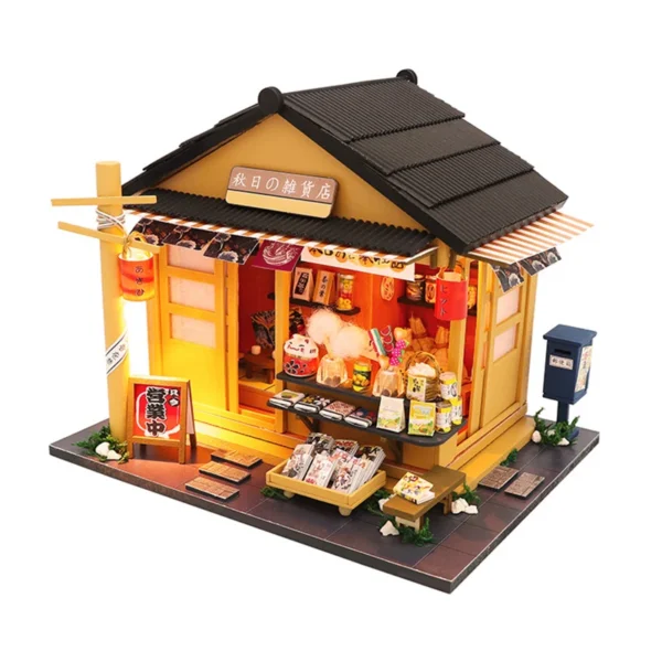 Miniature Dollhouse Kits Sushi Restaurant Wooden DIY Assembly Toys - Image 3