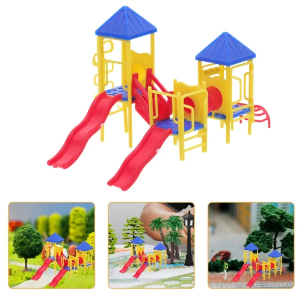 Miniature Dollhouse Kits Playground Model Slide Outdoor House Accessory - Image 3