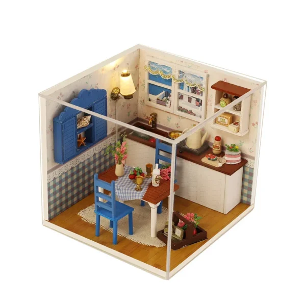 Miniature Dollhouse Kits Wooden Christmas Gift Puzzle Model House - Image 6