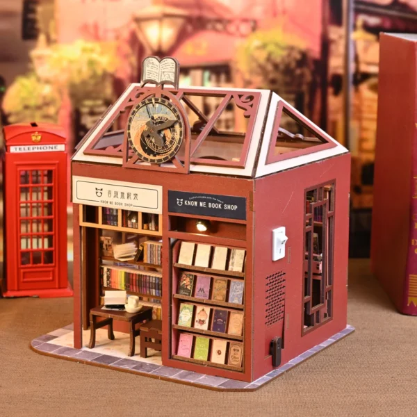 Miniature Dollhouse Kits DIY Bookstore - 3D Puzzle Home Decoration - Image 3