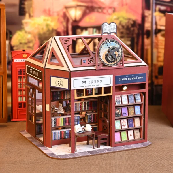 Miniature Dollhouse Kits DIY Bookstore - 3D Puzzle Home Decoration